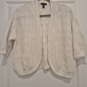 a new day Cream Textured Open Cardigan